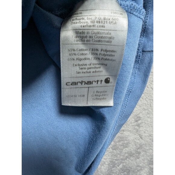 Carhartt T Shirt Mens Large Blue Relaxed Fit Barn Chore Rugged Tuff Work - Picture 6 of 10